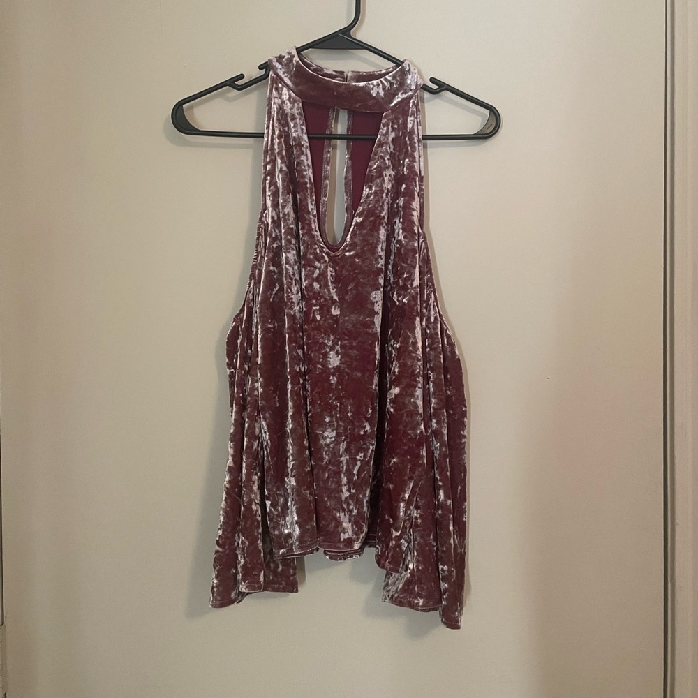 American Eagle Pink Velvet Top